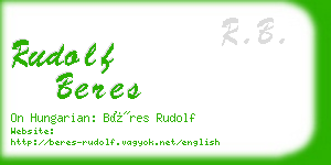 rudolf beres business card